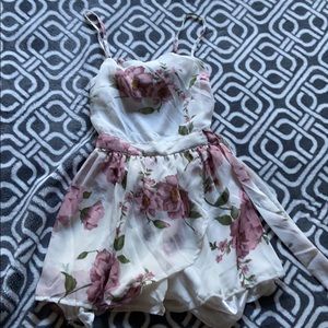 White w/ flowers romper